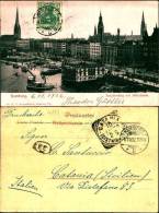 4112) Cartolina Viaggiata Nel 1903 Hamburg- Junglernftieg-mit-alfterdam. - Harburg