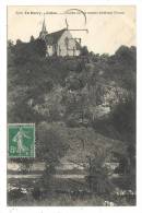 Culan (18) : L´église Sur Les Rochers  Dominanat La Route Le Long De L'Arnon Env 1910. - Culan