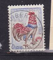 FRANCE N° 1331 0.25 OUTREMER CARMIN ET BRUN TYPE COQ DE DECARIS CRETE BLEUE    OBL - Gebruikt