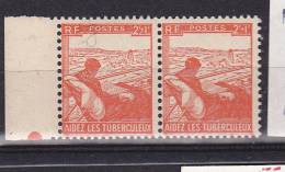 FRANCE N°736 2F+ 1F ORANGE AU PROFIT DES TUBERCULEUX POINT APRES F ET APRES S DE POSTES NEUF SANS CHARNIERE - Unused Stamps