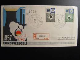 PAYS-BAS NIEDERLANDE HOLLAND SCHIEDAM EUROPA ZEGELS 1957   FDC - Covers & Documents