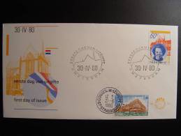 PAYS-BAS NIEDERLANDE NEDERLAND AMSTERDAM 1980 CONSEIL DE L´EUROPE  FDC TIRAGE LIMITE 200 Ex - Lettres & Documents