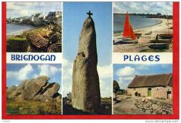 * BRIGNOGAN PLAGES-Multiples Vues(Le Menhir "Men Marz",Plages Du Bourg, Du Crapaud,l´Elephant,Etc... )-1976 - Brignogan-Plage