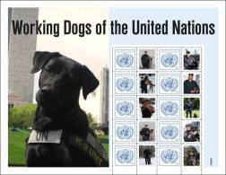ONU New-York 2011 - Feuille D'événement  "Working Dogs Of The United Nations" - Hojas Y Bloques