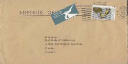 ## South Africa Airmail Lugpos Label AMPTELIK - OFFICIAL Cachet PRETORIA 1976 Cover Brief To ODENSE Denmark Bird Vogel - Luchtpost