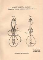 Original Patentschrift - A. Vollert In Gaarden B. Kiel , 1901 , Tabakpfeife , Wasserpfeife , Pfeife !!! - Pipas De Agua