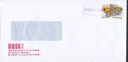 ## Denmark HUSK Design HERNING 2002 Cover Brief ESPERANTO Slogan Motorcycle Stamp NIMBUS (1953) - Covers & Documents