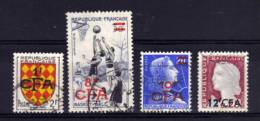 Reunion - 1954/61 - 4 Different Stamps - Used - Oblitérés