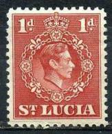 SAINTE LUCIE 124** 1p Rouge-brun George VI - St.Lucie (1979-...)