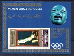 Yemen Du Nord 1969,  Tableau De Goya, 2 X  MI BK 97**, Cote 44 €, - Verano 1968: México