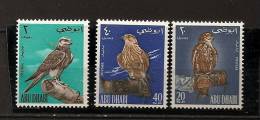 Arabie Du Sud-Est Abu Dhabi 1965 N° 12 / 4 ** Faune, Oiseaux, Faucons De Chasse, Gant, Mains - Abu Dhabi