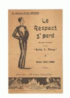 JOUSSAIN EVRARD  - Le Respect Se Perd - Paroles Seulement - Editions Herpin - Chansonniers