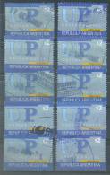 VEND TIMBRES D ´ ARGENTINE , N° 2310F X 10 NUANCES DIFFERENTES !!!! - Usados