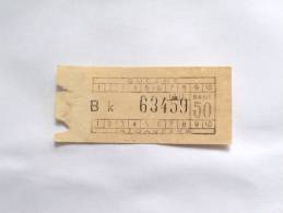 ROMANIA-ITB TICKET,50 BANI,1975-1980 PERIOD - Europe