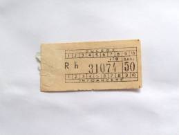 ROMANIA-ITB TICKET,50 BANI,1975-1980 PERIOD - Europe