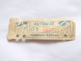 ROMANIA-ITB AUTOBUS TICKET,3.50 LEI,1985-1995 PERIOD - Europe