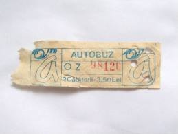 ROMANIA-ITB AUTOBUS TICKET,3.50 LEI,1985-1995 PERIOD - Europa