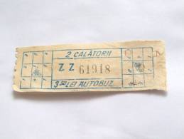 ROMANIA-ITB AUTOBUS TICKET,3.50 LEI,1985-1995 PERIOD - Europe