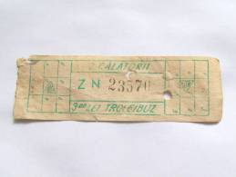 ROMANIA-ITB TROLEYBUS TICKET,3 LEI,1985-1995 PERIOD - Europa