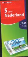 Olanda Pays-Bas Nederland  2001 Carnet Con 5 Francobolli Per Introduzione Euro Con Doppio Valore Euro-fiorino  ** MNH - Markenheftchen Und Rollen