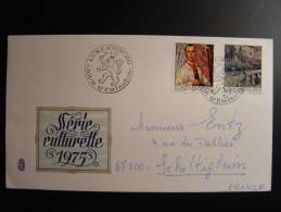 LUXEMBOURG SERIE CULTURELLE  1975 - Cartas & Documentos