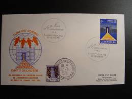 CONSEIL DE L´EUROPE LUXEMBOURG TERRE DES HOMMES DROITS DE L´HOMME 1978 - Lettres & Documents