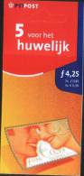Olanda Pays-Bas Nederland  2001 Carnet Con 5  Francobolli Con Tema Matrimoni  Valori In Fiorini E In Euro ** MNH - Booklets & Coils