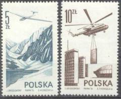 1976 Das Moderne Flugwesen (I) Mi 2437-8 / Fi 2290-1 / Sc C53-C54 / YT 55-56 Postfrisch / Neuf / MNH - Unused Stamps