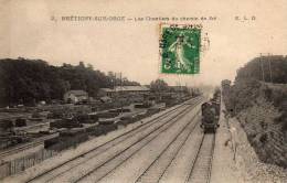 /91/  BRETIGNY SUR ORGE LES CHANTIERS DU CHEMIN DE FER /GARE/ - Bretigny Sur Orge
