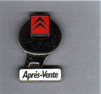 Pin´s  Automobile  CITROËN  Après - Vente  ( Clé )  Verso  A.M.C  93 - Citroën