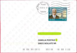 Francobollo: LUIGI EINAUDI - 2012 - EURO 0,60 - SASSONE 3329 - SPEDITO A CASELLA POSTALE - 2011-20: Marcophilia