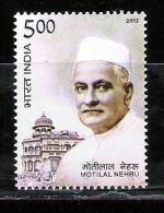 INDIA 2012 Motilal  Nehru, 1v Complete. MNH(**) - Neufs