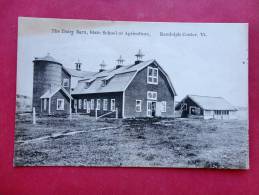 Randolph Center VT  The Dairy Barn State Scholl Of Agriculture 1919 Cancel -  Ref  727 - Other & Unclassified