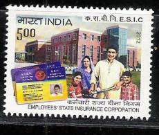 INDIA 2012 60th Anniv. Employees State Insurance Corporation, 1v Complete.,  MNH(**) - Ungebraucht