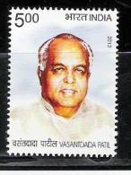 INDIA 2012 Vasant Dada Patil, 1v Complete.,  MNH(**) - Ongebruikt