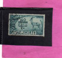 SOMALIA AFIS 1950 AFRICAN SUBJECTS SOGGETTI AFRICANI ESPRESSO SPECIAL DELIVERY CENT. 40c USATO USED OBLITERE' - Somalië (AFIS)