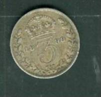 GREAT BRITAIN 3 PENCE 1899 COIN SILVER - ARGENT - Ah7302 - F. 3 Pence