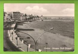 CROTONE SPIAGGIA VIALE GRAMSCI CARTOLINA FORMATO GRANDE VIAGGIATA - Crotone