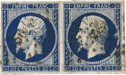 Napoléon  Non _dentelé   Double  Bleu Foncé - 1872-1920