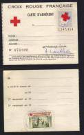 CROIX ROUGE - RED CROSS - ROT KREUZ - PONTARLIER - DOUBS  / 1959 FRANCE 2 VIGNETTES SUR CARTE (ref 3588) - Rotes Kreuz