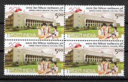 INDIA 2012  Armed Forces Medical College Pune, 1v Complete. Block Of 4, MNH(**) - Ongebruikt