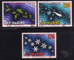 REPUBBLICA DI SAN MARINO 1978 NATALE CHRISTMAS NOEL WEIHNACHTEN NAVIDAD SERIE COMPLETA COMPLETE SET USATA USED OBLITERE' - Used Stamps