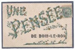 DEP 77 BOIS LE ROIS UNE PENSEE DE ... BELLA CARTE AVEC BRILLANTS - Bois Le Roi