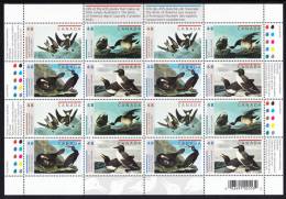 Canada MNH Scott #1982a Complete Sheet Of 16 48c Leach's Storm Petrel, Brant, Great Cormorant, Common Murre - Audubon - Feuilles Complètes Et Multiples