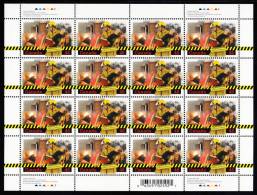 Canada MNH Scott #1986 Complete Sheet Of 16 48c Firefighter Carrying Victim - Canada's Volunteer Firefighters - Fogli Completi