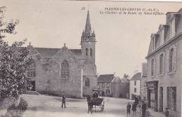 ¤¤   25 -  PLESTIN-les-GREVES  - Le Clocher Et La Route  De Saint-Efflam   ¤¤ - Plestin-les-Greves