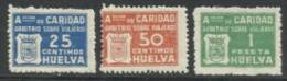 4031--SELLOS BENEFICOS CARIDAD HUELVA ARBITRIO VIAJEROS GUERRA CIVIL,NUEVOS. -BENEFICIAL CHARITY STAMPS HUELVA DISCRETIO - Liefdadigheid