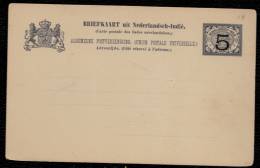 DUTCH INDIES - NE. INDIE - POSTAL STATIONARY - ENTIER 7.5 Charged 5 - NEW ( Rare) - Indie Olandesi