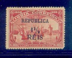 ! ! Portuguese India - 1914 Vasco Gama 1 1/2 R - Af. 305 - MH - Portugiesisch-Indien