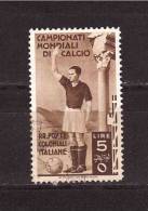 ITALIAN COLONIES 1934 World Cup Sassone Cat N° 49 Used (cancellation Not Guaranteed) - 1934 – Italien